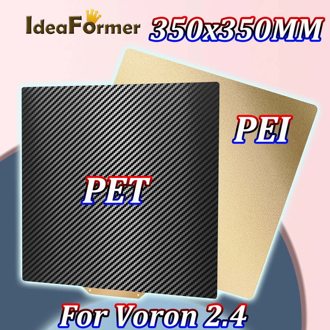 

For Voron 2.4 Build Plate PEI Sheet 350mm Pei Magnetic Smooth/Textured PET Double Sided For 3D Printer FYSETC Voron 2.4 Hot Bed