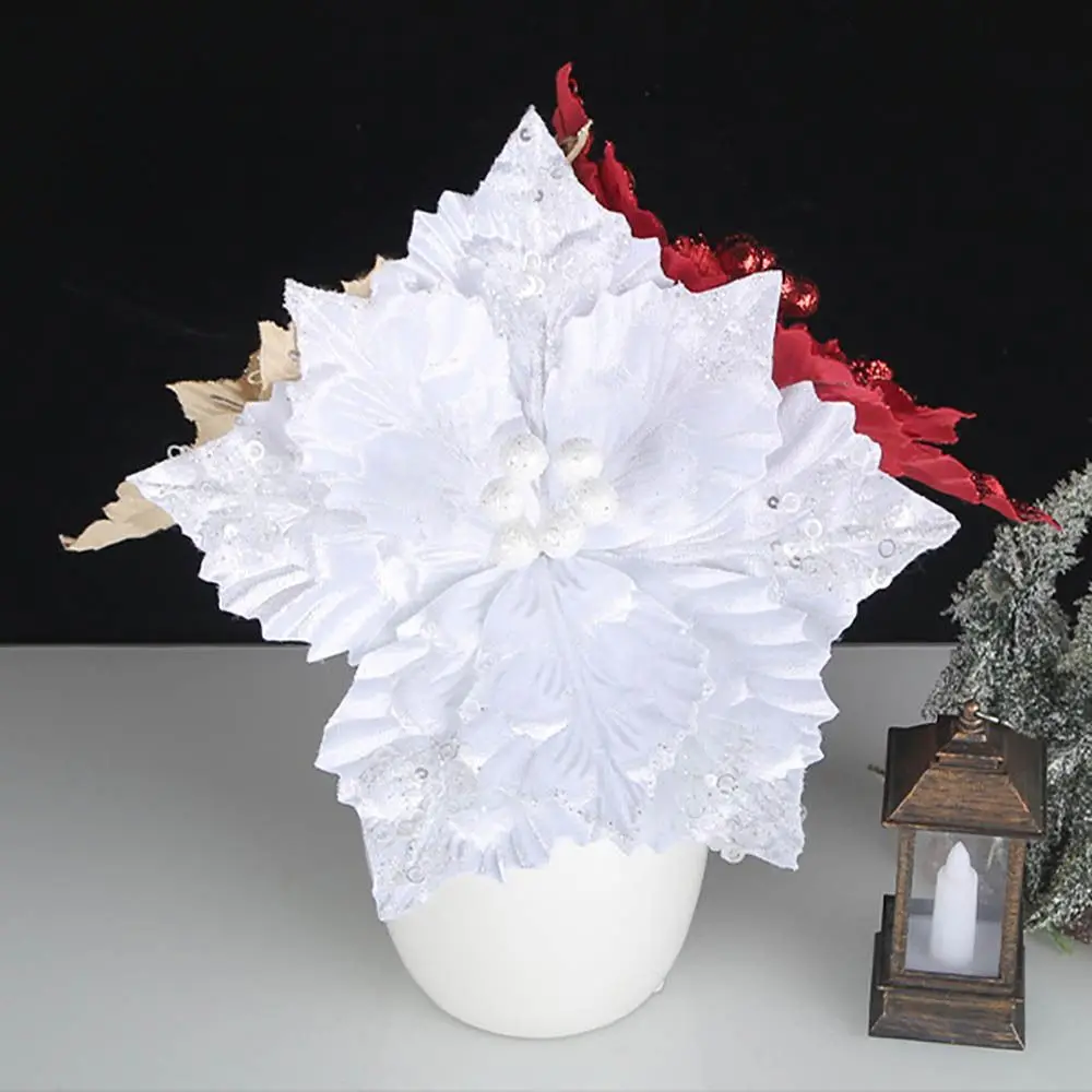 Новый 27 см цветок Юлан DIY ткань художественный блестящий искусственные цветы с