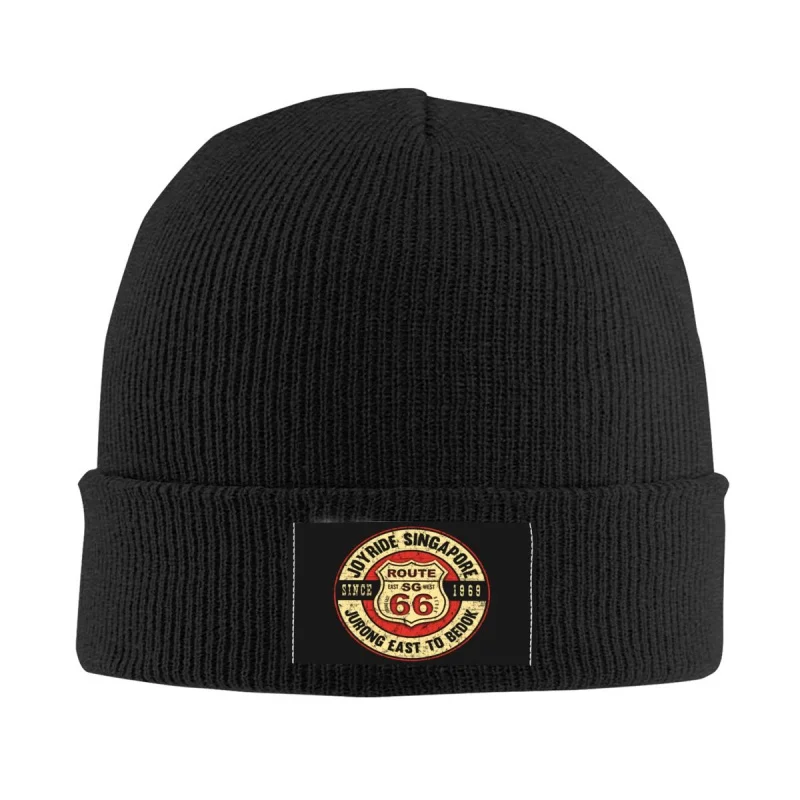 

Grunge Historic Route 66 Beanie Cap Unisex Winter Warm Bonnet Femme Knit Hats America Highway Mother Road Skullies Beanies Hat