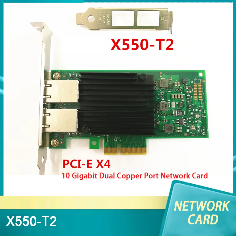 

New For Intel X550-T2 10G PCIE X4 RJ45 10 Gigabit Dual Copper Port Network Card High Quality Fast Ship