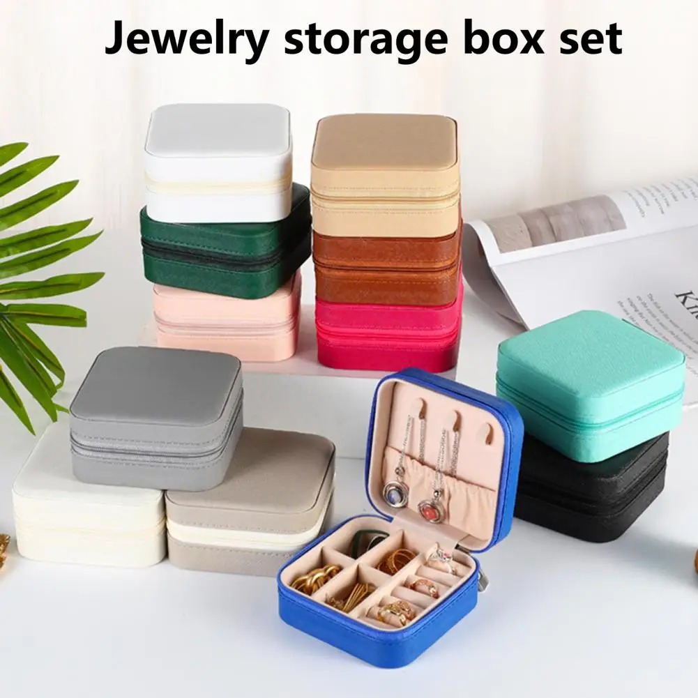 

Great Jewelry Box Waterproof Earrings Necklace Ring Jewelry Organizer Display Detachable Jewelry Storage Holder for Trip