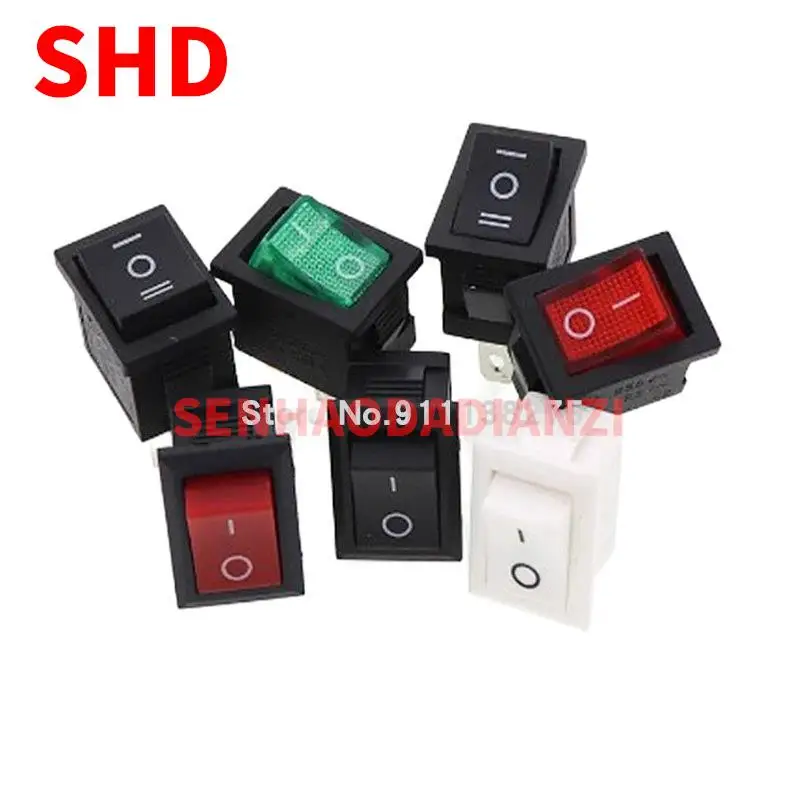 Кнопочный переключатель 10x15 мм SPST 2Pin 3pin 3A 250V KCD1, 10 шт., кнопочный выключатель 10 мм * 15 мм, черный, красный, белый