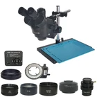 48MP HDMI-Compatible USB Microscopio Camera 3.5X-90X Simul-Focal Trinocular Stereo Microscope Soldering PCB Jewelry Repair Kit