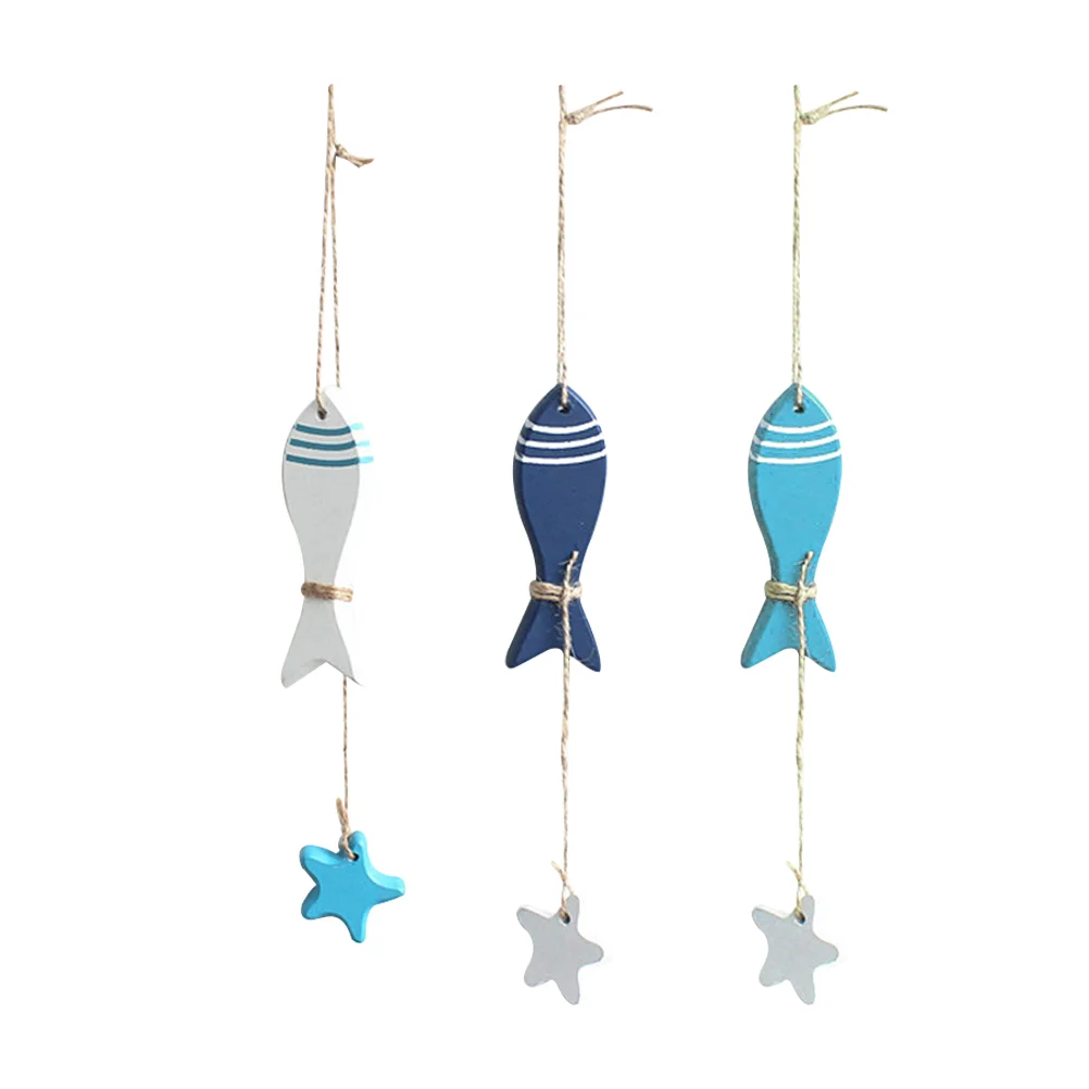 

3pcs Rustic Hanging Coastal Wall Hanging Decor Seaside Wall Decoration Nautical Wall Decor