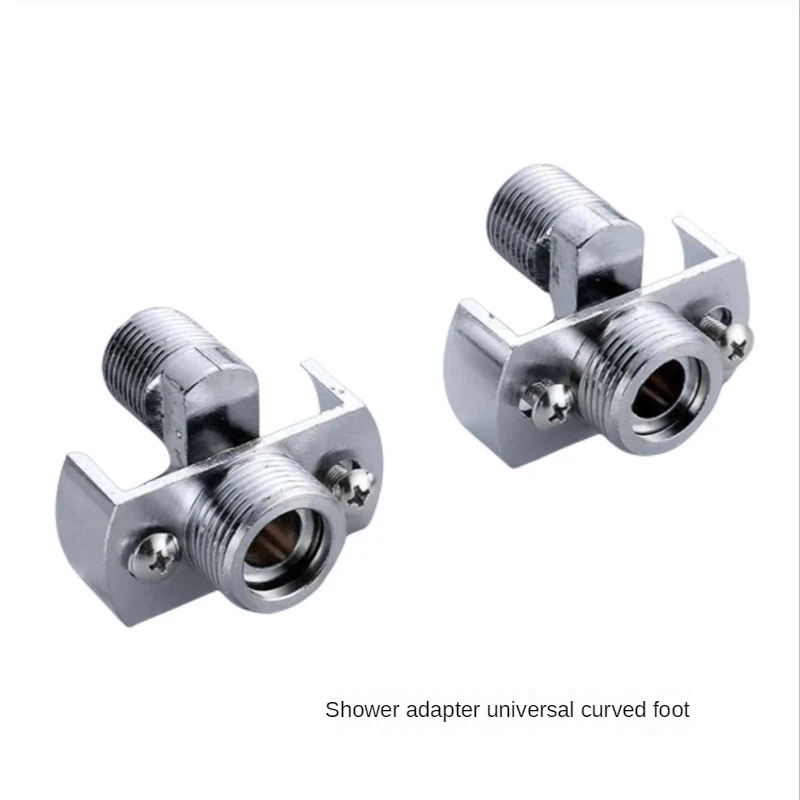

Wall Mounted Faucet Adjustable Copper Angled Curved Foot Eccentric Screw Corner Bathroom Shower Head Bracket Accessories