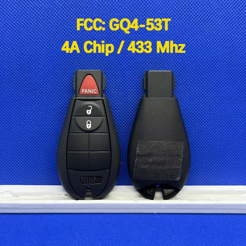 

CN086020 Оригинальный 3-кнопочный смарт-ключ дистанционного управления FCC GQ4-53T 4A чип 433 МГц Keyless Go для Jeep Cherokee Fobik 2014-2018