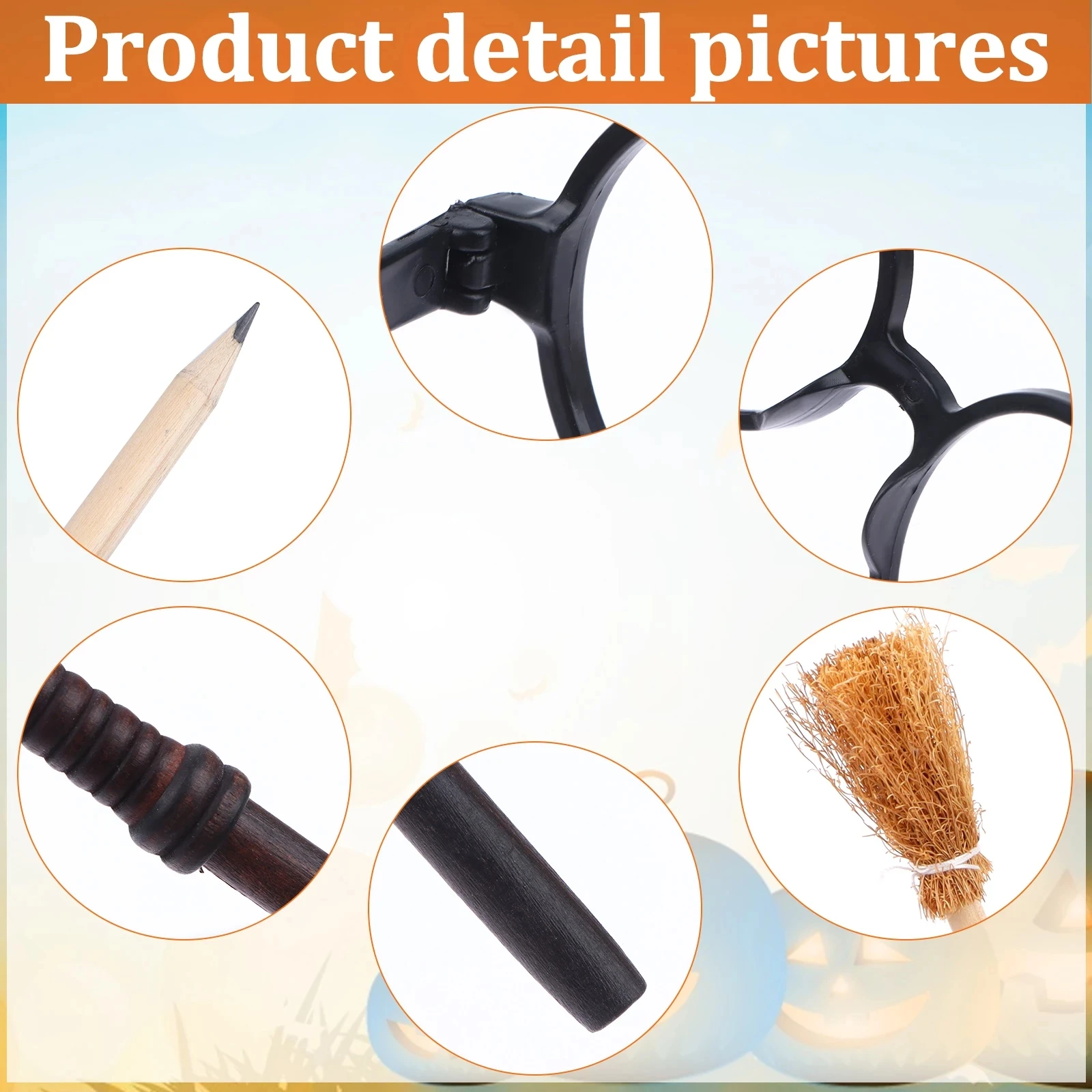 40 шт./компл. карандаши с молнией наклейки для татуировок метла и очки Волшебник