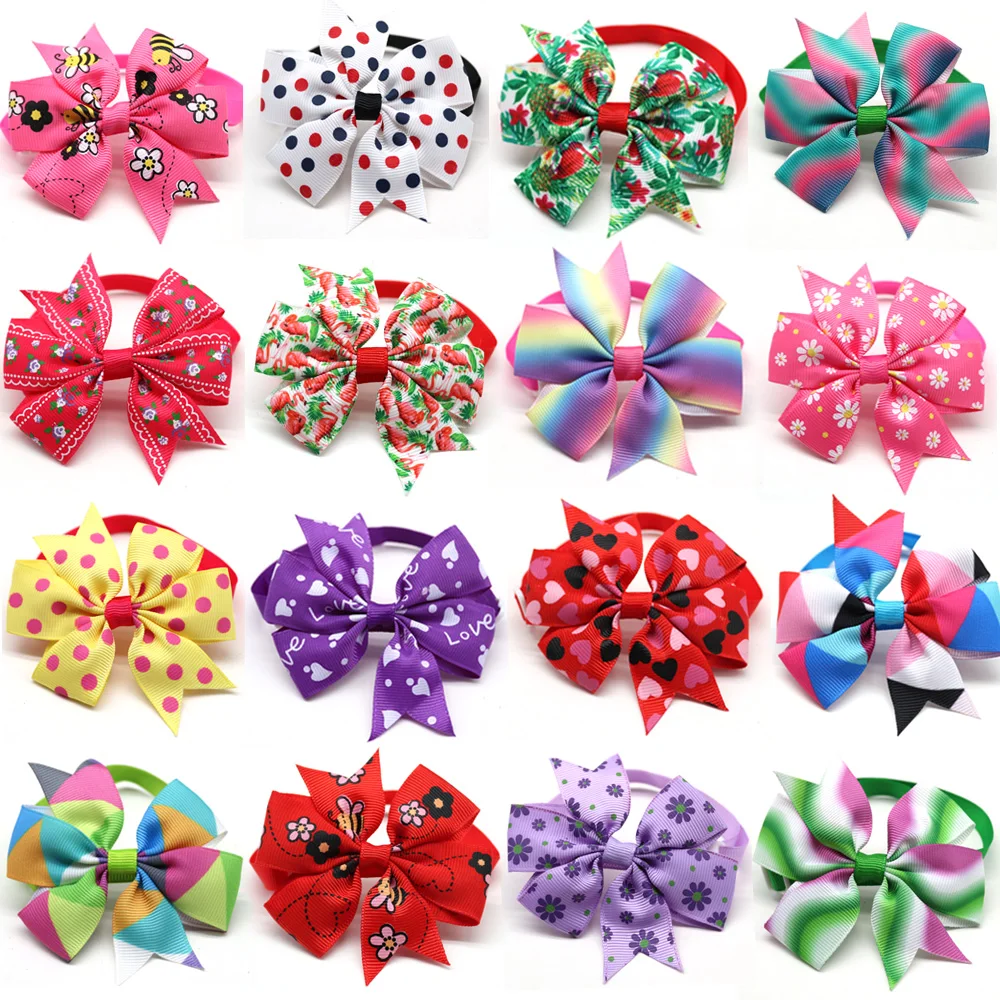 Handmade Bulk Pet Dog Bow Tie Bright Dogs Pets Accessories Cute Pet Dog Bowties Dog Grooming Products Pet Shop Dog Supplies