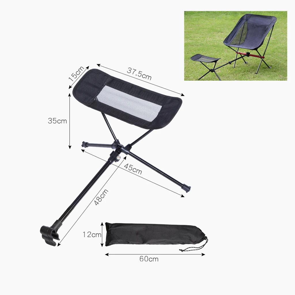 

Portable Stool Collapsible Footstool For Outdoor Beach Camping Folding Chair Fishing BBQ Recliner Rest