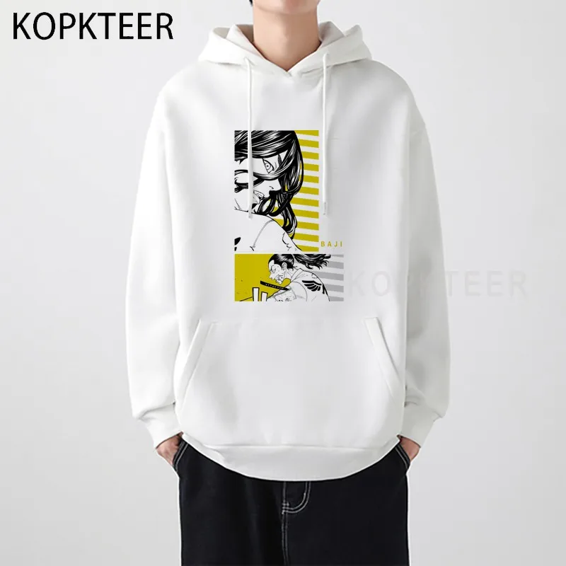 

Tokyo Revengers Keisuke Baji Manji Gang Print Hoodies Men Japan Anime Sweatshirts Hooded Man Woman Hooded Pockets Streetwear