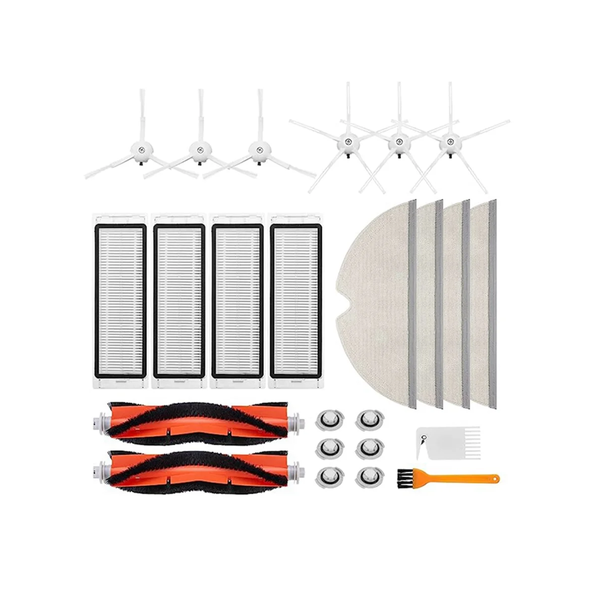 

Suitable for Stone Sweeper Accessories Side Brush S5Max/S6Pure/E5 Main Brush Cover Rag Filter Core