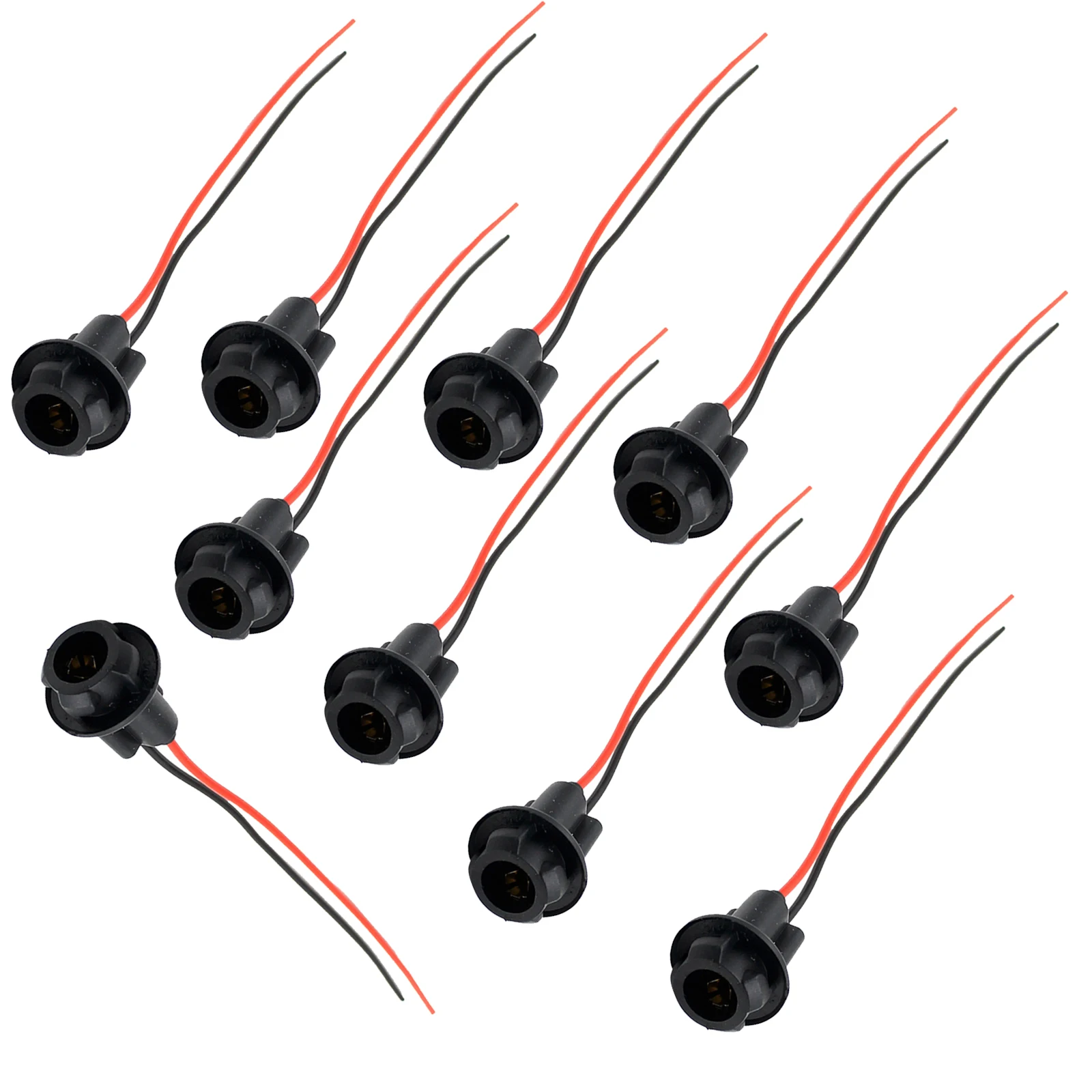 

10 шт. T10 автомобильные грузовики W5W мягкая резиновая лампочка патрон держатель лампы разъем удлинитель аксессуары светодиодные лампы клиновой светильник