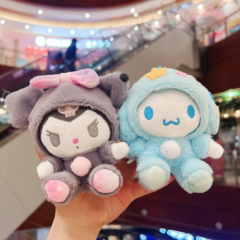 

Sanrio, Hello Kitty плюшевая подвеска Kawaii Пасхальный кролик брелок Kuromi Cinnamoroll брелок Мультяшные плюшевые куклы Подарки для детей
