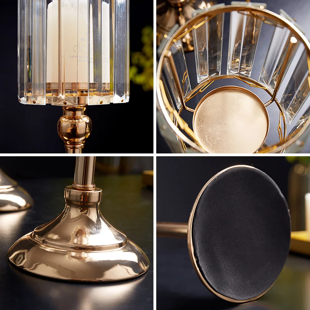 Подсвечники в нордическом стиле Роскошные Металлические стеклянные подсвечники
