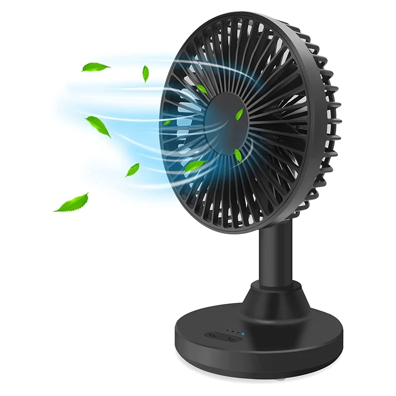 

Practical Boutique USB Desk Fan,Table Fan Oscillating Fan Head Rotating Adjustment Portable Mini Personal Fan 3 Speeds Strong Wi