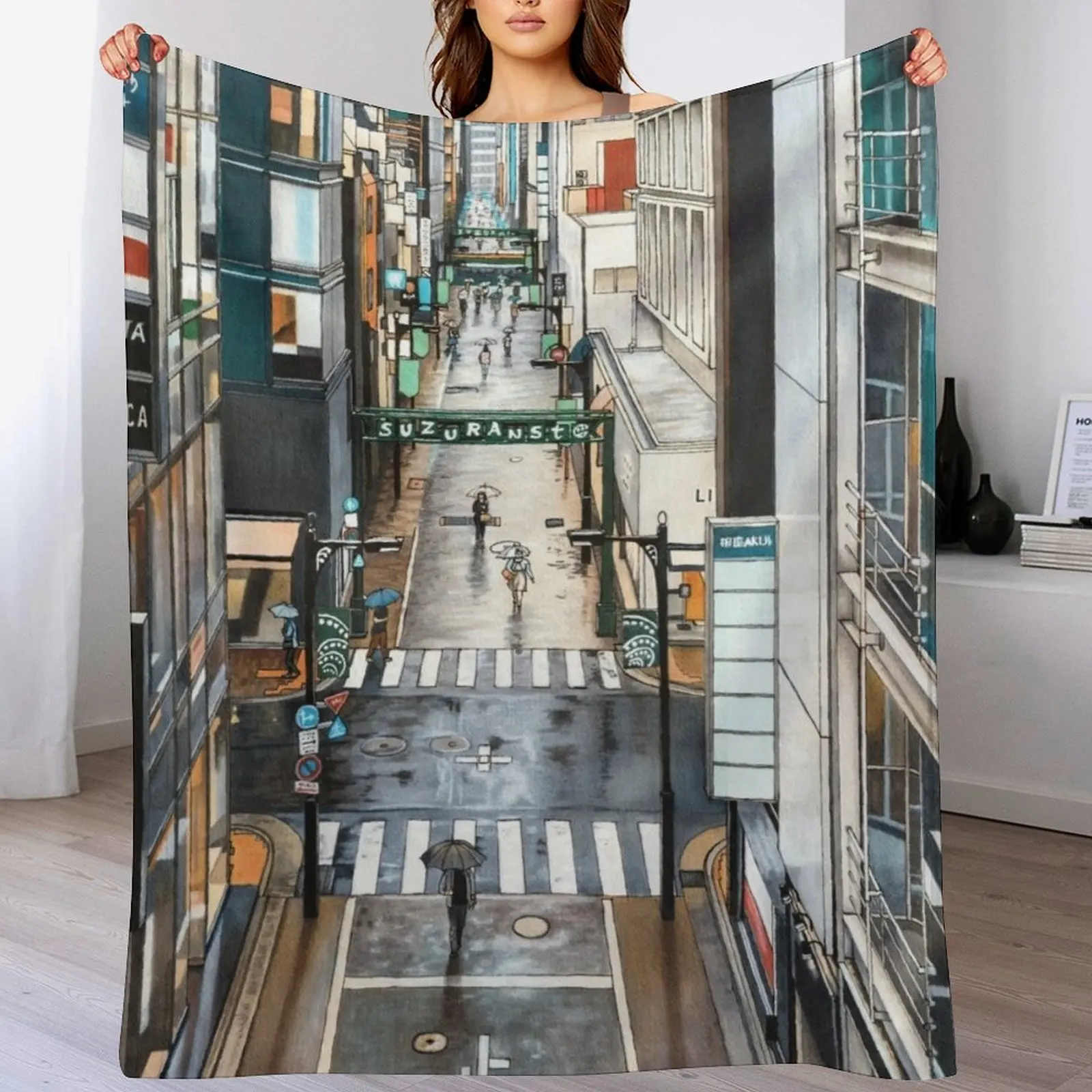 Одеяло с видом Ginza туристическое одеяло для дивана рождественские украшения