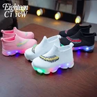 Детские светящиеся кроссовки для мальчиков, повседневная обувь с мягкой подошвой, обувь для малышей, размеры 21-30