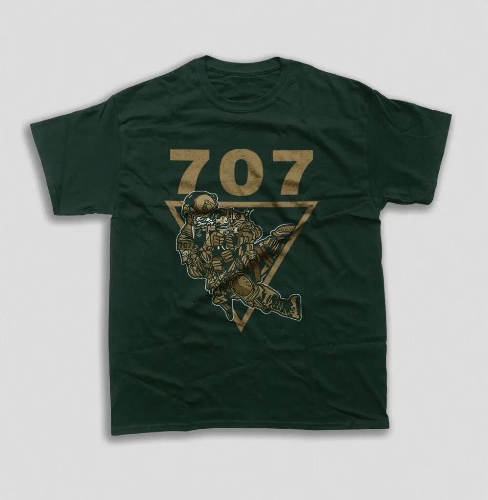 707 Армейская футболка спецназа с коротким рукавом повседневная из 100% хлопка