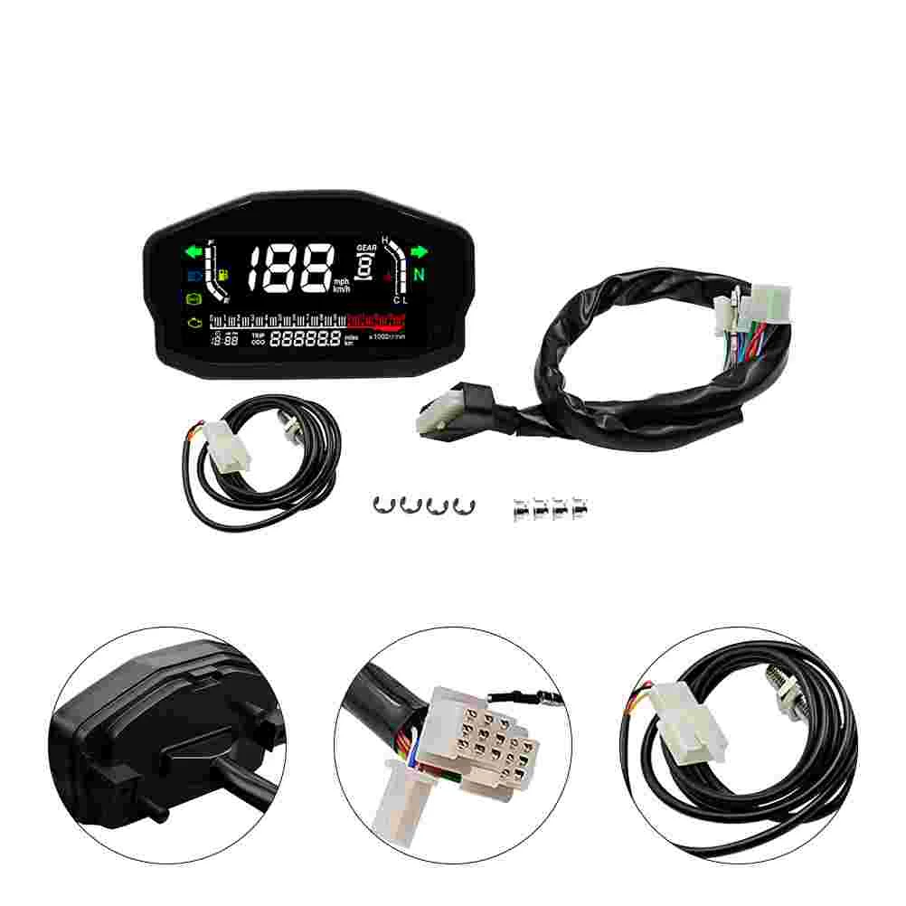 

1 Pc Speedometer ABS LCD Water Temperature Gauge Odometer Tachometer for Motorbike
