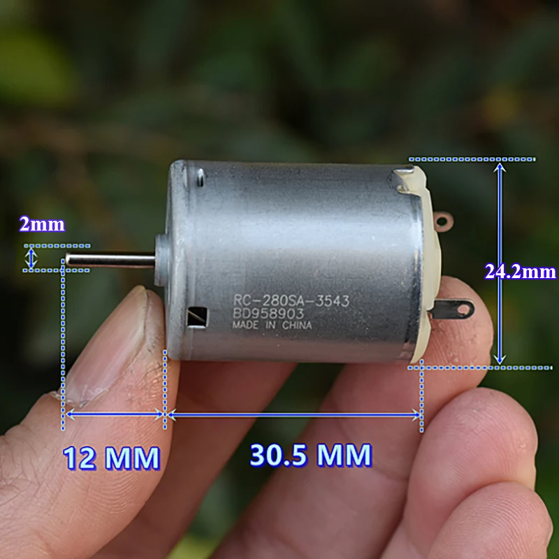 Карбоновый щеточный двигатель Oringal MABUCHI 280SA-3543, постоянный ток, 4,5 в, 15800 об/мин, высокая скорость, сильный магнитный большой крутящий момент, для игрушечного автомобиля, модель Baot