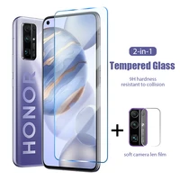 2 in 1 protective glass for honor 9 30 20 10 9x 8x 7x 9c 8c 9a 8a pro camera lens film for honor 9s 8s 9x 10x lite