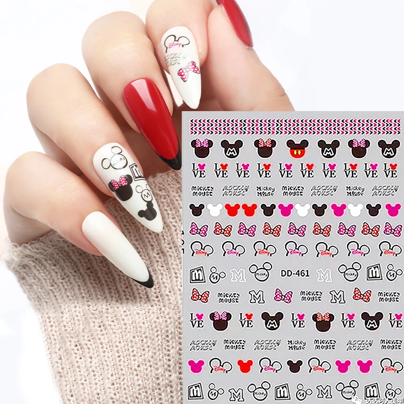 

Disney Mickey Logo Nail Stickers Cartoon Superhero Anime Slider Nail Art Decoration DIY Princess Nail Art Decals Nail Supplies