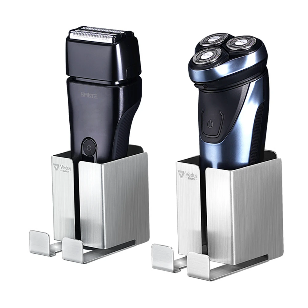 

stainless steel Electric Shaver Razor Wall-Mounted Holder Traceless Rack Space Saving Storage Holder Bathroom Accessories
