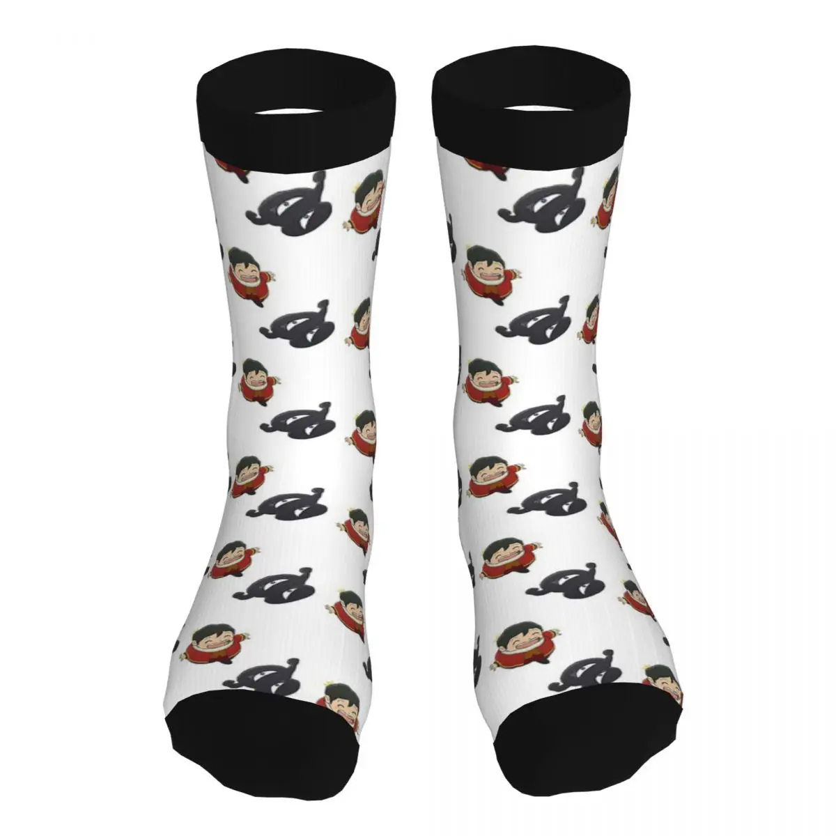 

Носки мужские из 90% полиэстера, средней посадки, контрастных цветов