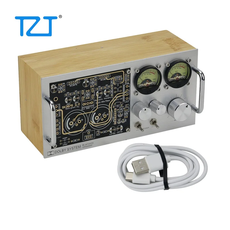 

Настольное украшение TZT RGB в стиле ретро, флуоресцентная атмосфера, флуоресцентный измеритель уровня, вращающийся диск, печатная плата