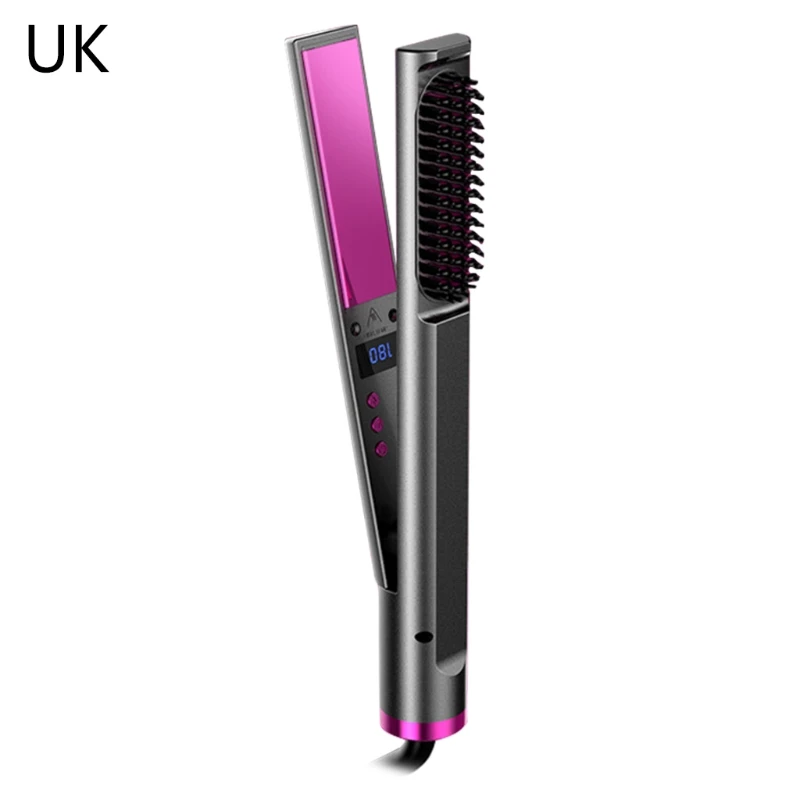 

Salon One Step Hot Air Brush Anti-Scald Negative Ion Hair Straightener Brush Comb Curler Styler for All Hair Types Drop Shipping