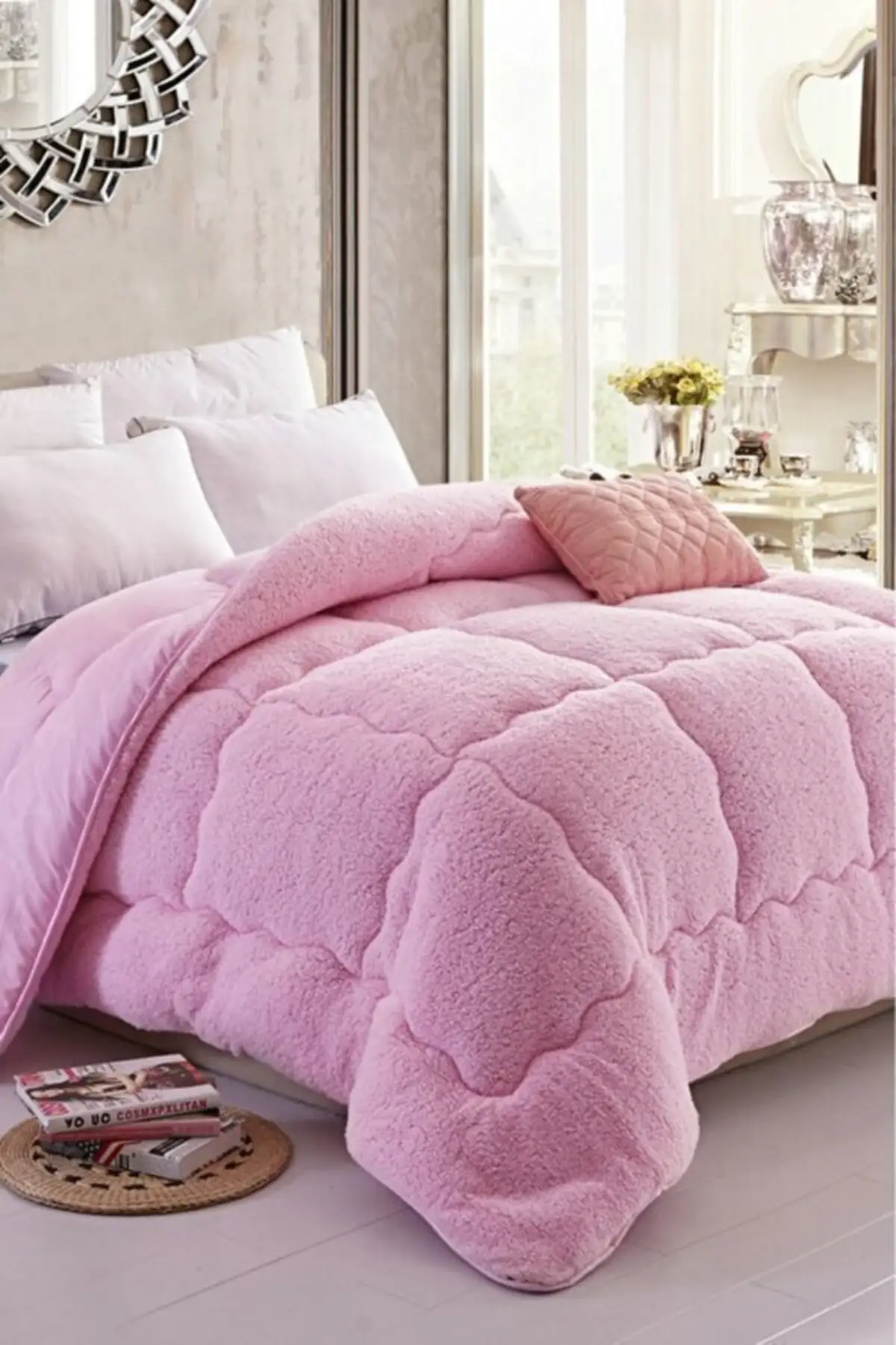 

155x single Wellsoft quilt pink silicone bedroom textile home & furniture