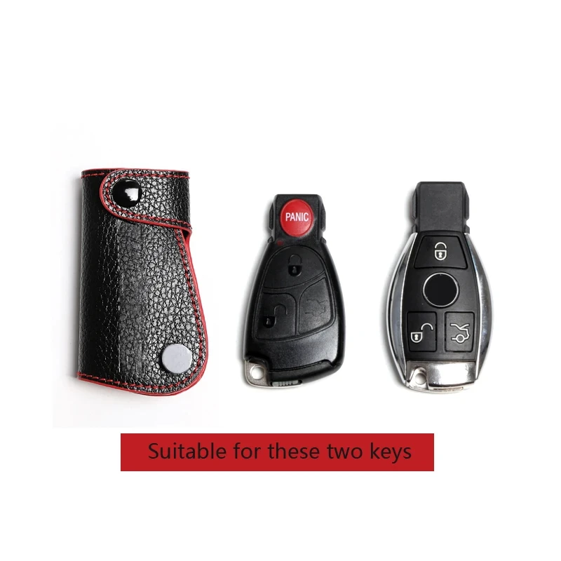 Кожаный чехол для автомобильного ключа брелок Mercedes Benz W204 W203 W205 W211 C S E Class GLA GLK