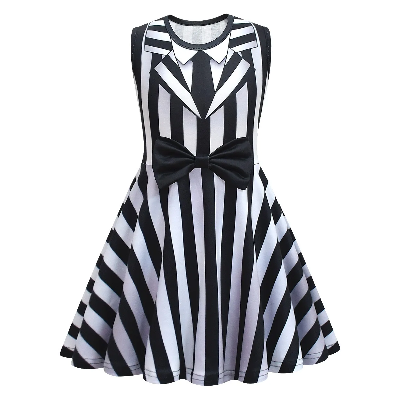 Детский костюм B-Beetlejuice 2 Underworld Mage BBeetleJuiceS карнавальный для девочек черно-белое