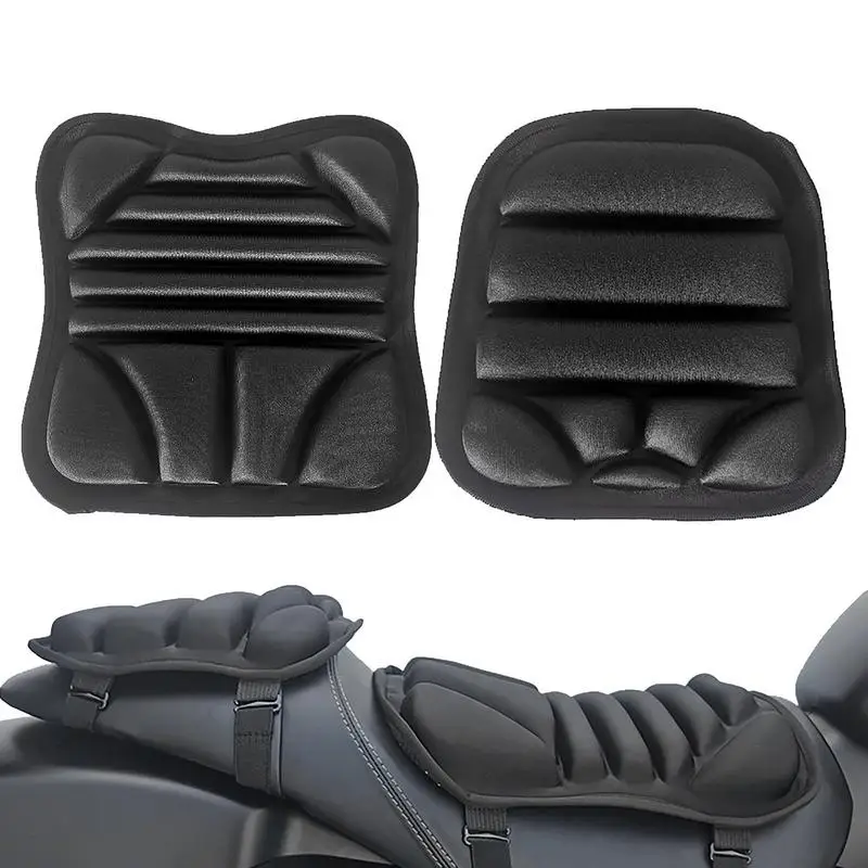 

Motorcycle Seat Pad 2pcs Motorcycle Seat Gel Pad Cushion Breathable Universal Shock-Absorbing Seat Cover For Advancers Mountain