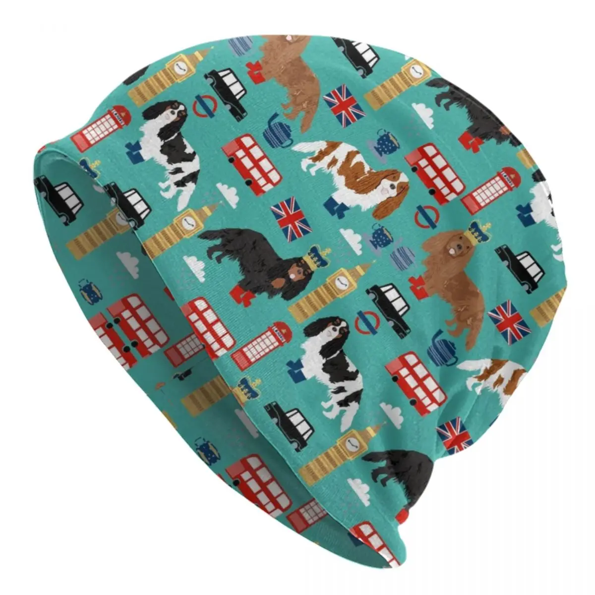 

Cavalier King Charles Spaniel In London Skullies Beanies Caps Unisex Warm Knitting Hat Hip Hop Pet Dog Bonnet Hats Ski Cap