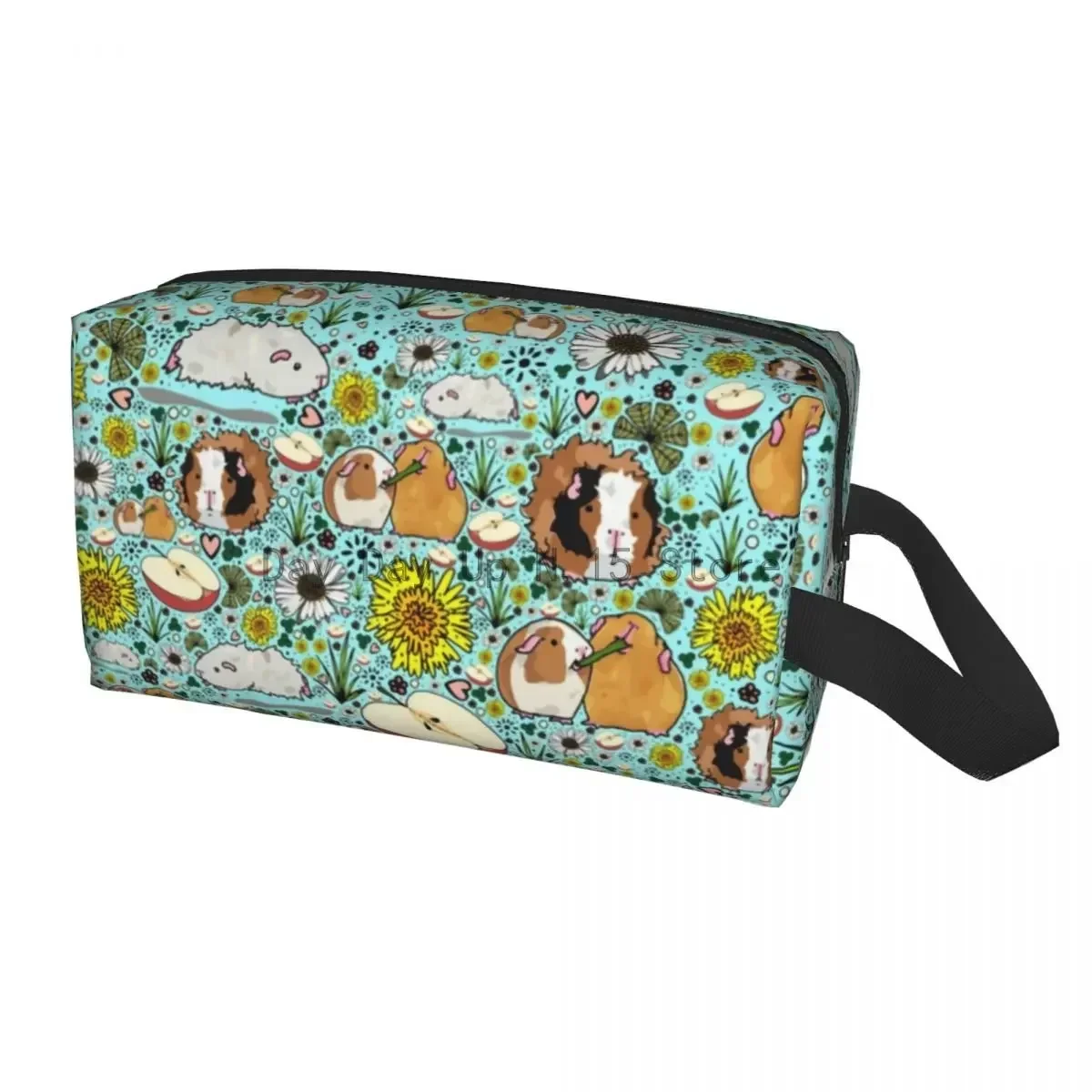 Модная синяя дорожная косметичка с морскими свинками женский косметический