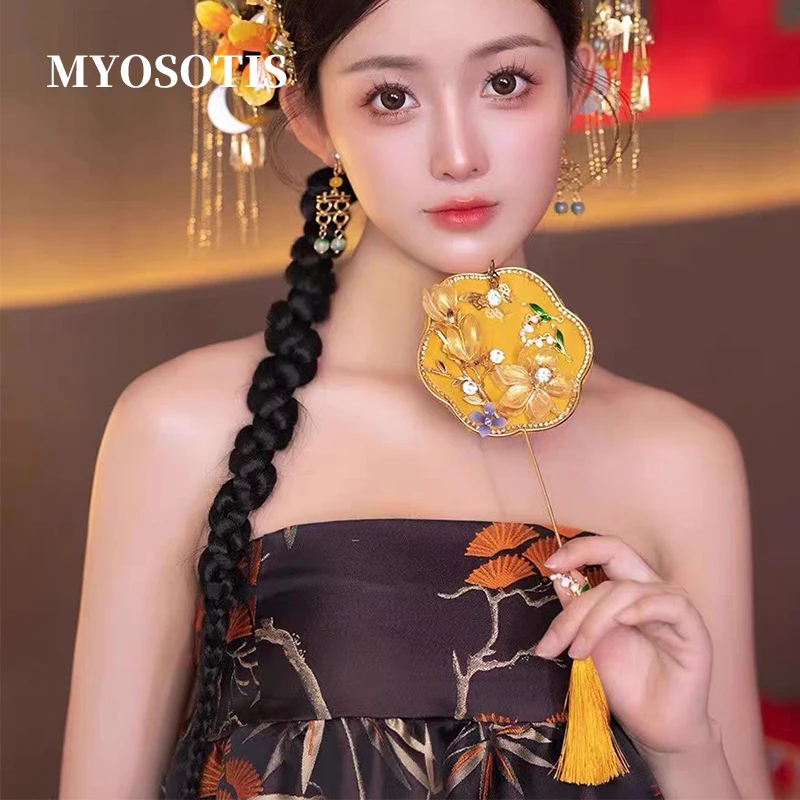 Милый мини веер из полиэстера myosotis