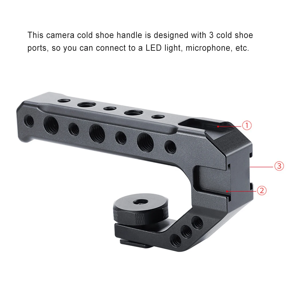 

Верхняя ручка для камеры DSLR адаптер для холодного башмака 1/4 дюйма 1/8 дюйма ручной стабилизатор рукоятка светильник кого микрофона