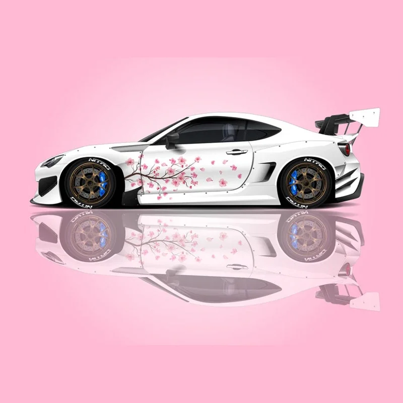 Сакура Cherry Blossom Livery японская боковая наклейка на автомобиль универсальный размер
