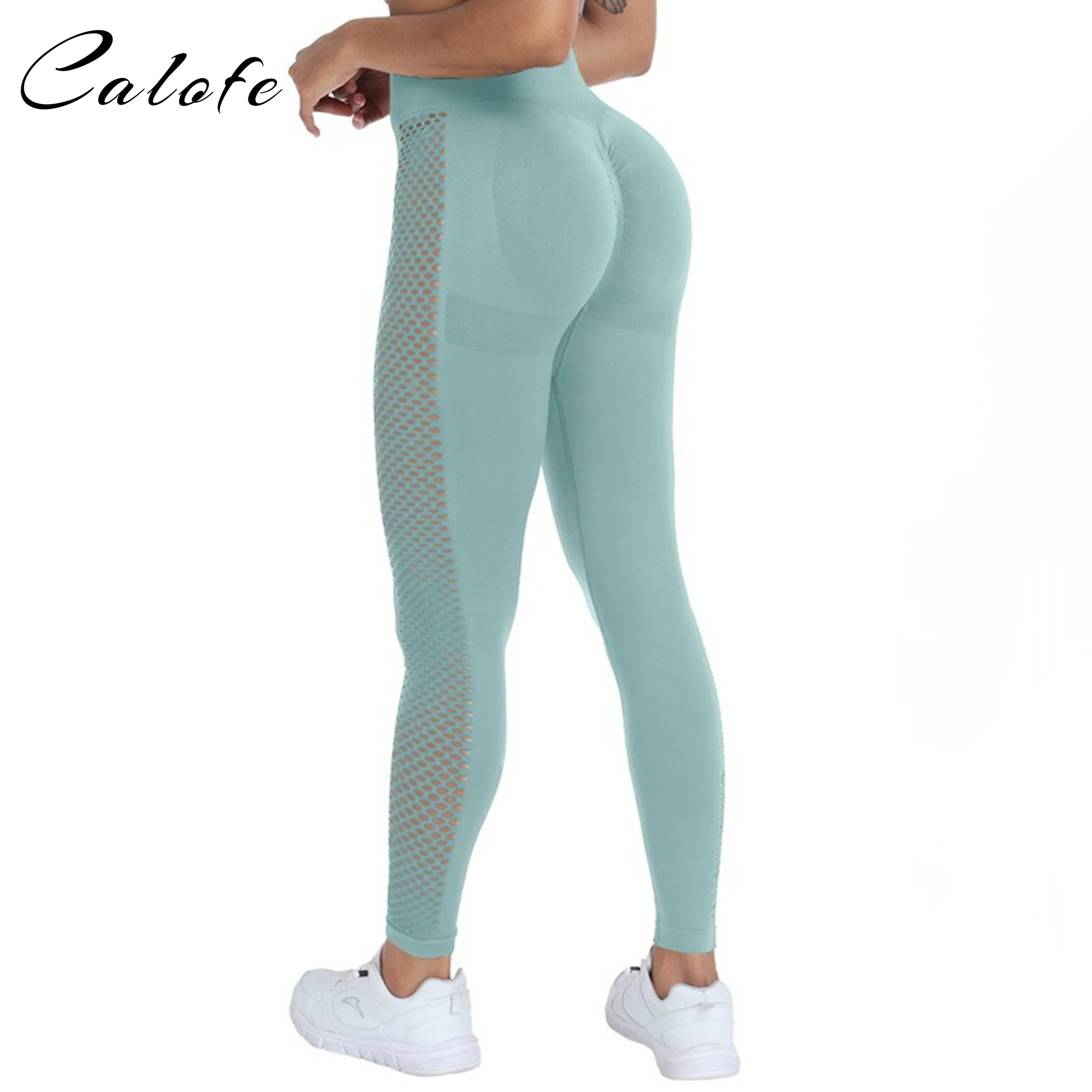 

Sexy Hollow Yoga Pants Seamless High Waist Leggings For Women Push Up Fitness Sports Pants Female Gym Workout Running Legging