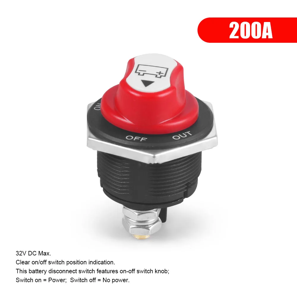 

50A 100A 200A 300A DC 12V Автомобильный раллийный аккумуляторный выключатель, разъединительный изолятор питания, комплект выключателя для грузовика, автомобиля, мотоцикла, лодки