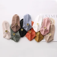 4 pairs lot fashion socks women 2022 new spring cotton color novelty girls cute heart embroidery casual funny ankle socks pack