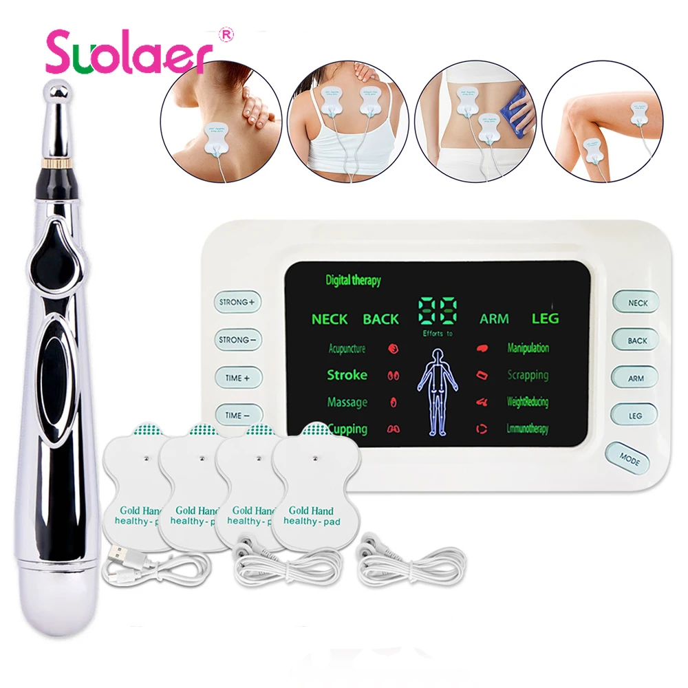 

TENS EMS Massager Professional Acupuncture Pen Point Muscle Stimulation Physiotherapy Machine Nerve Stimulator Body Relax Device