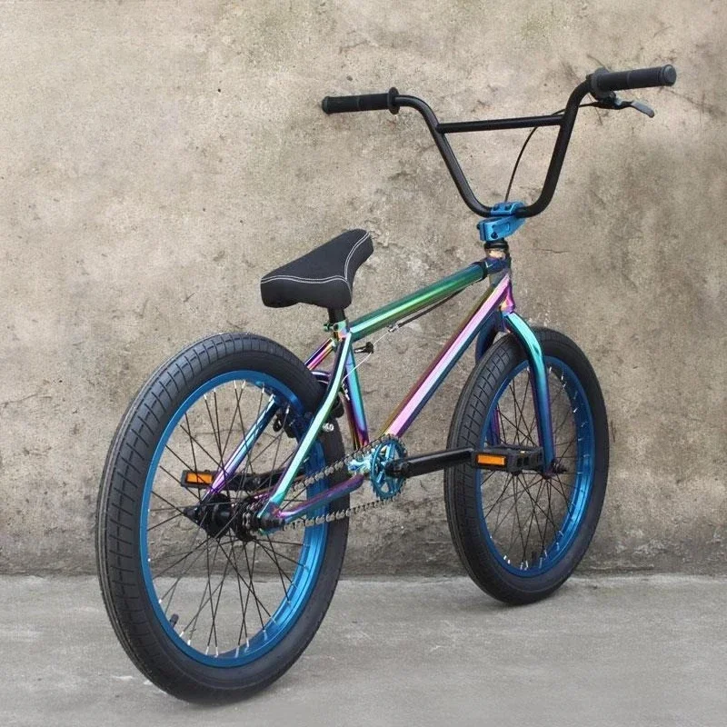 Фото Спортивный BMX-велосипед с маленькими колесами для уличных трюков, велосипед для каскадерских выступлений, мужские и женские велосипеды для подъемов в гору, разноцветные. №3