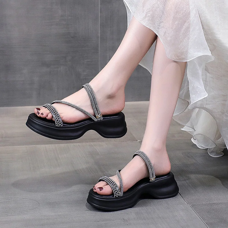 

Ladies Shoes 2023 Modern Women's Sandals Summer Platform Casual Sandals Women Round Toe Light Shoes Ladies Zapatillas De Mujer