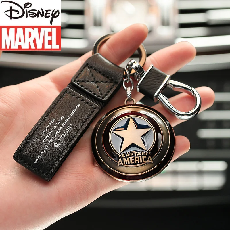 

2021 New Disney Marvel Iron Man Keychain Fashion Leisure Car Keychain Ornament Spiderman Cute Bag Pendant Captain America Toy