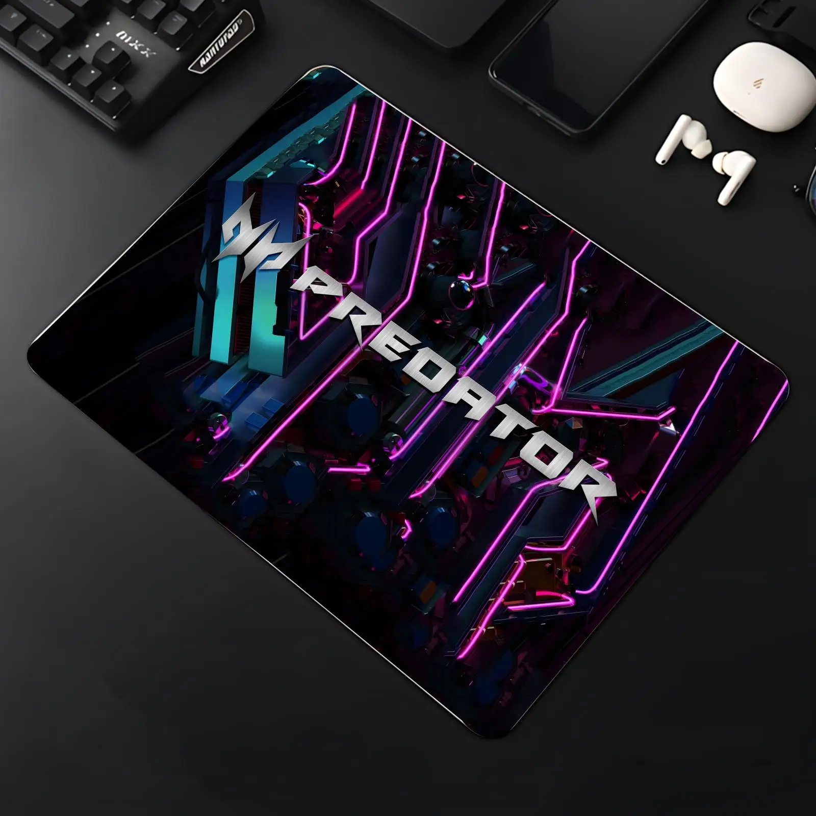 Фото Коврик для мыши с логотипом A-Acer Predators, резиновый, маленький, для настольного компьютера, офиса, клавиатуры, киберспорта, игр ROG №1