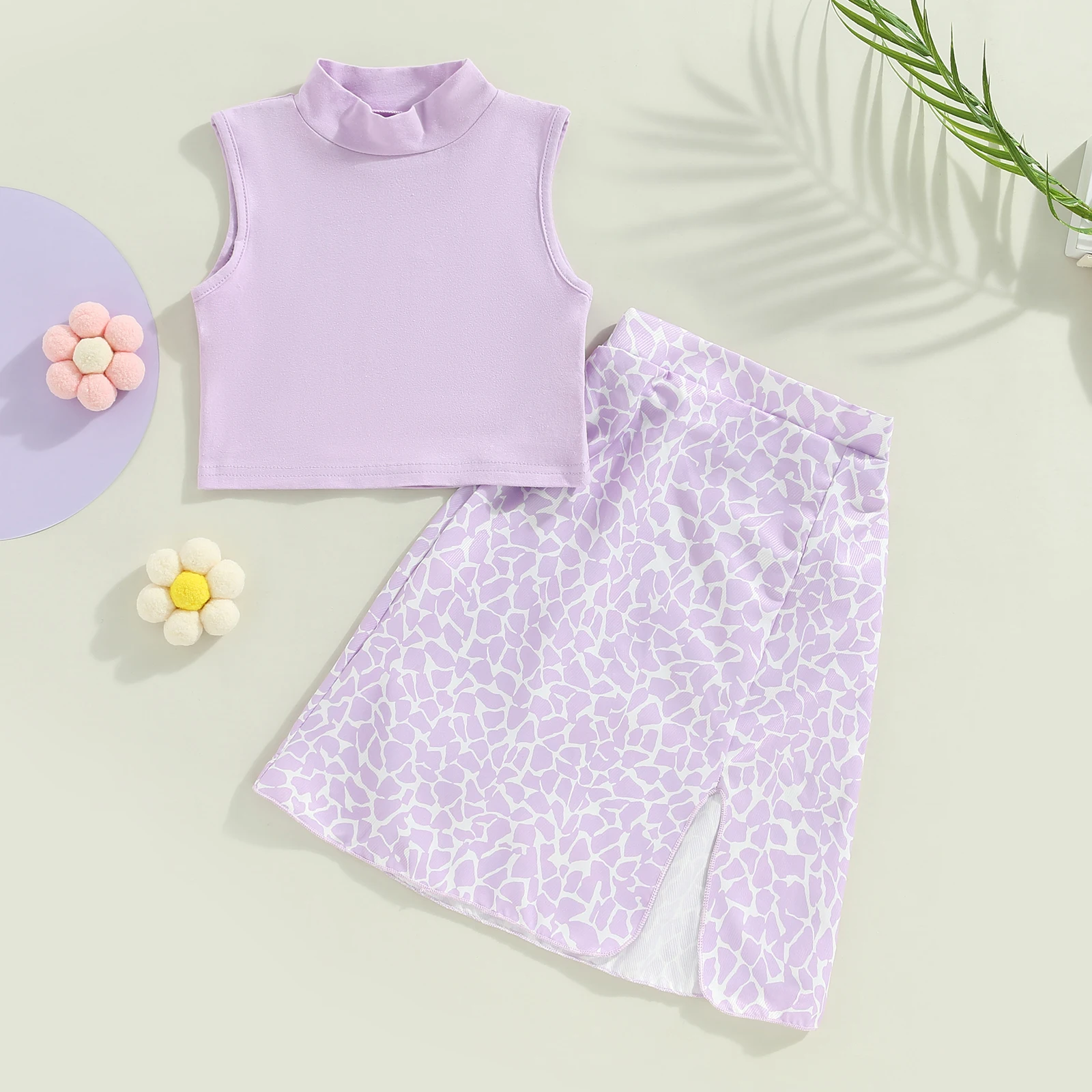 

2 шт., детский костюм без рукавов, с круглым вырезом