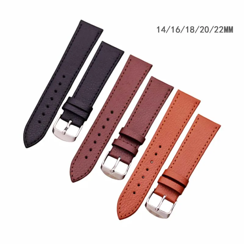 

Ремешок из натуральной кожи для наручных часов, спортивный браслет для часов, 14 мм 16 мм 18 мм 20 мм 22 мм 24 мм