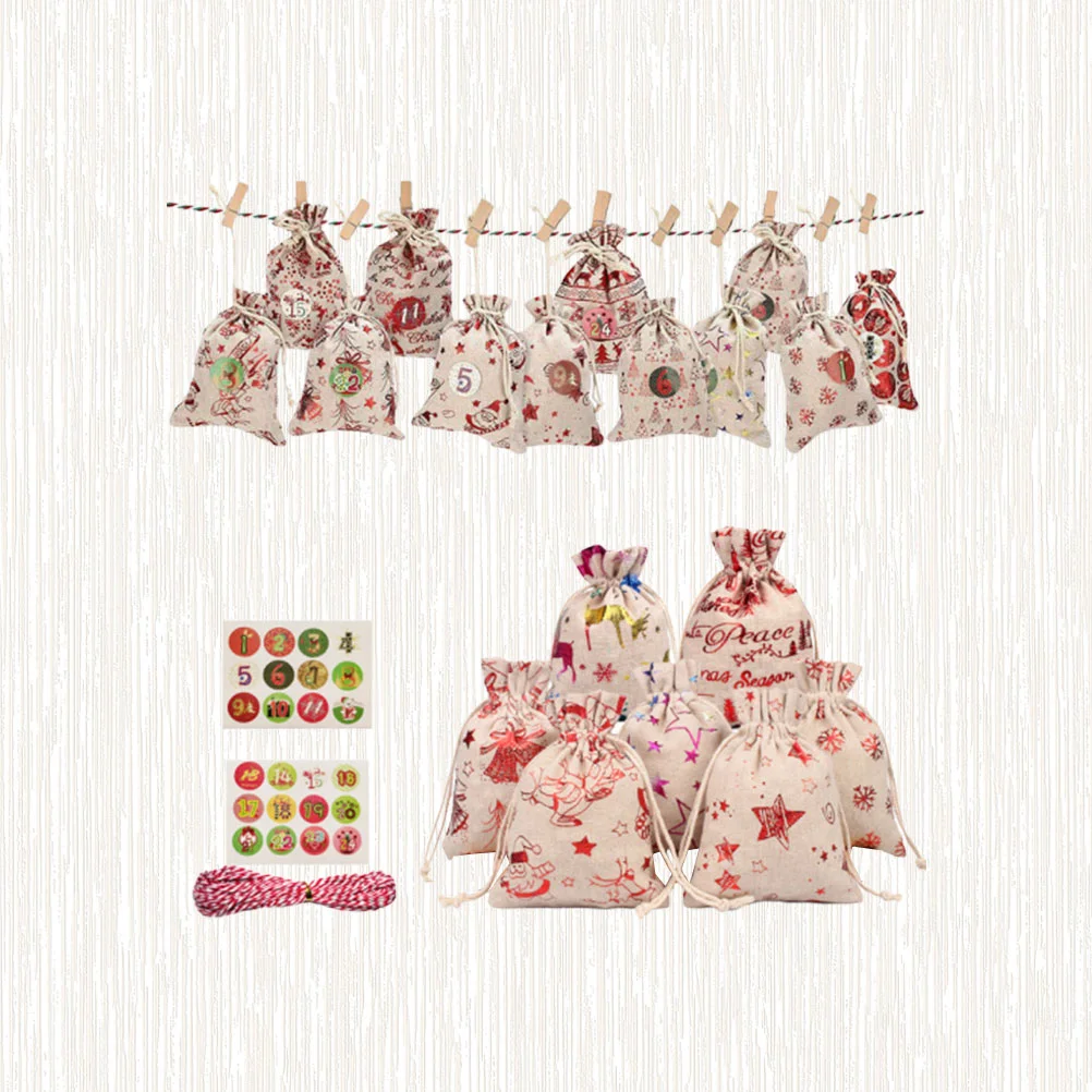 50 шт. Рождественский чехол для хранения подарок приключенческой сумки подвесной